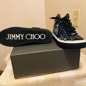 Jimmy Choo Belgravi Men's Leopard-Print High-Top Sneaker